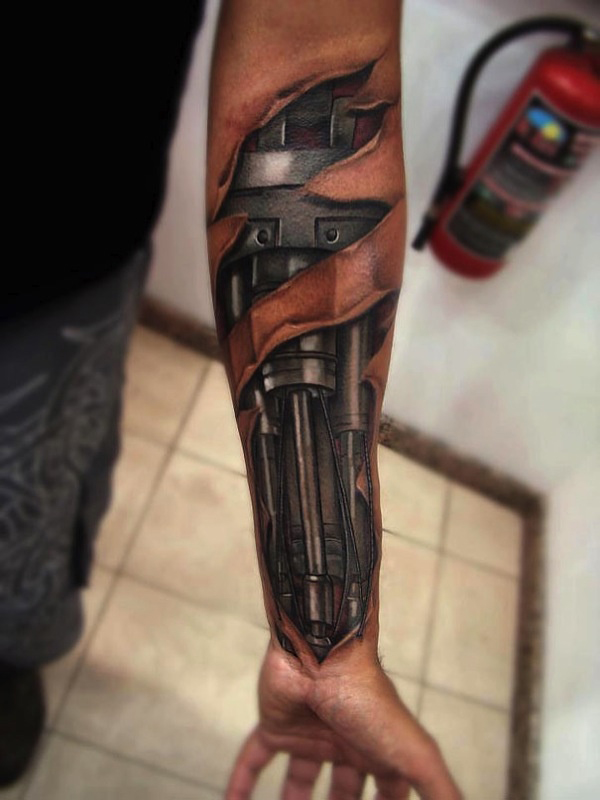 tatouage avant bras simulation