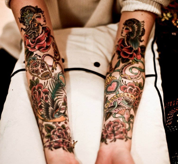 tatouage avant bras style japonais