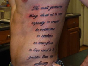 tatouage avant bras texte