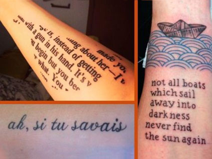 tatouage avant bras texte
