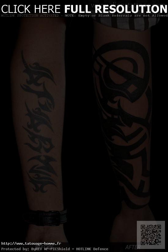 tatouage avant bras tribal homme