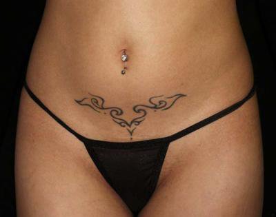 tatouage bas ventre tribal