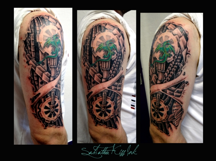 tatouage biomecanique arbre