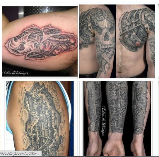 tatouage biomecanique biceps