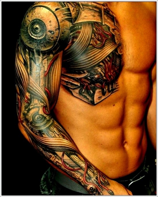 tatouage biomecanique bras