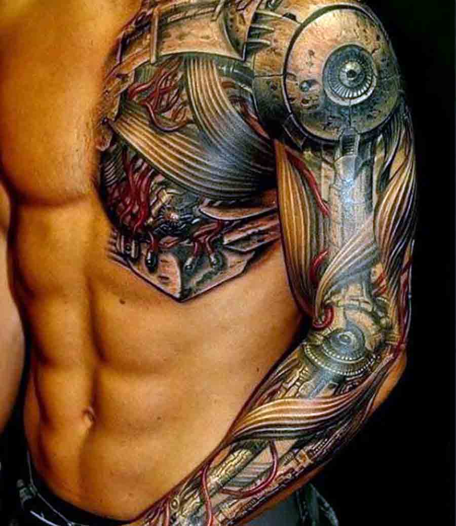 tatouage biomecanique bretagne