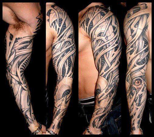 tatouage biomecanique coude