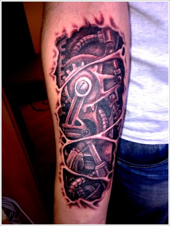 tatouage biomecanique dessin