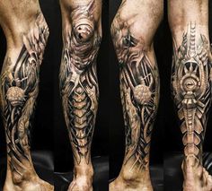 tatouage biomecanique genou