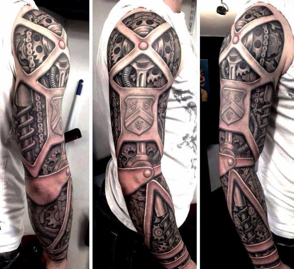 tatouage biomecanique manchette