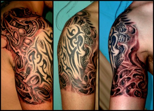 tatouage biomecanique tribal