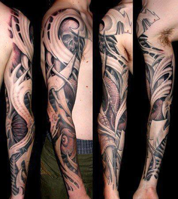tatouage biomecanique tribal