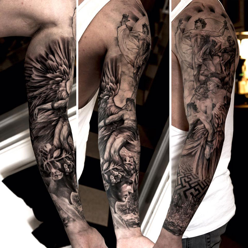 tatouage bras complet chinois