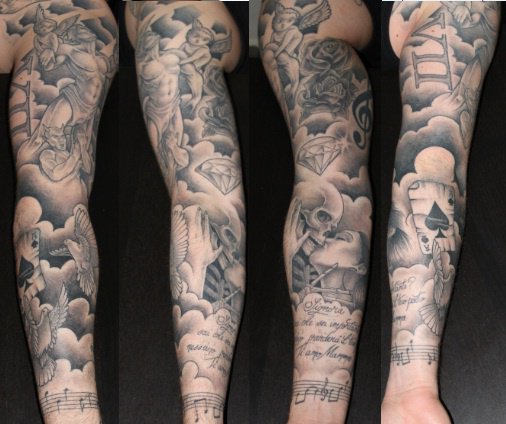 tatouage bras complet homme