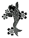 tatouage carpe koi tribal