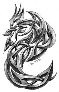 tatouage celtique dragon