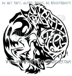 tatouage celtique loup