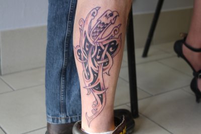 tatouage celtique mollet