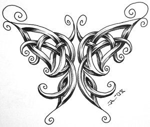 tatouage celtique papillon