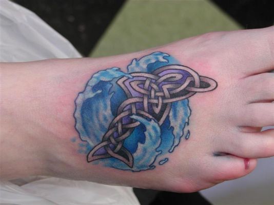 tatouage celtique pied