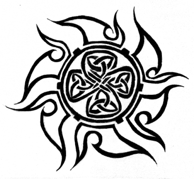 tatouage celtique soleil