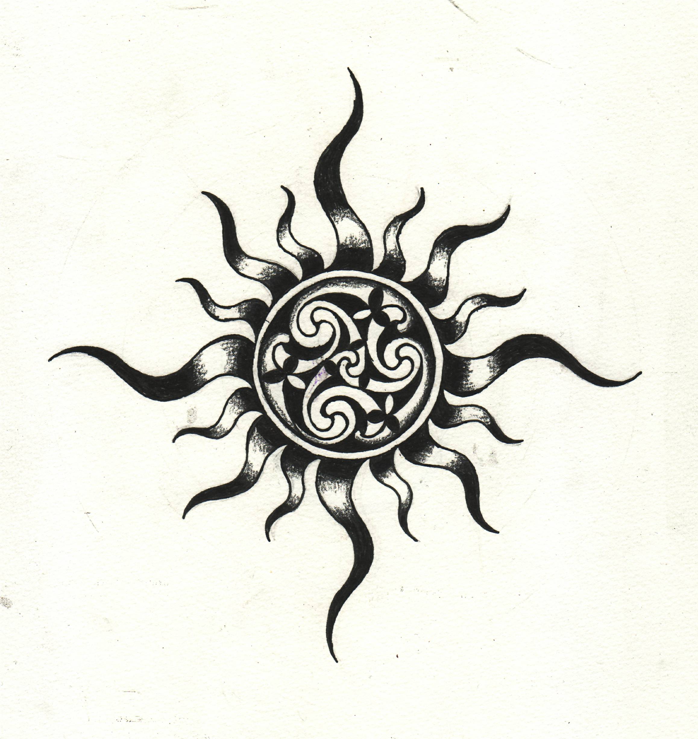 tatouage celtique soleil