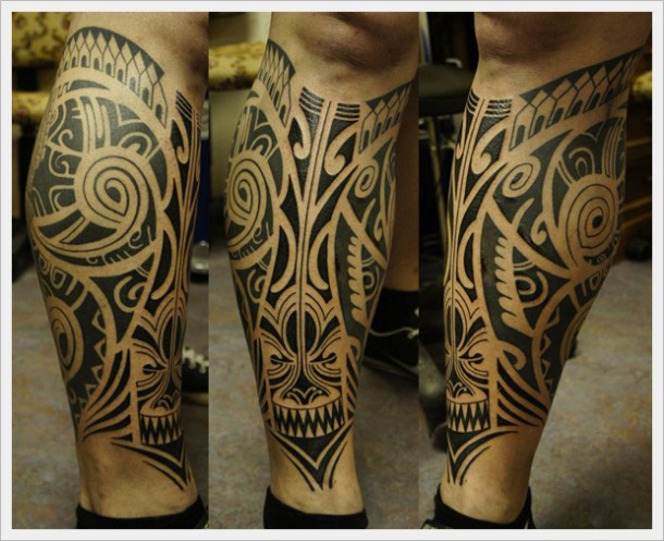 tatouage celtique sur mollet