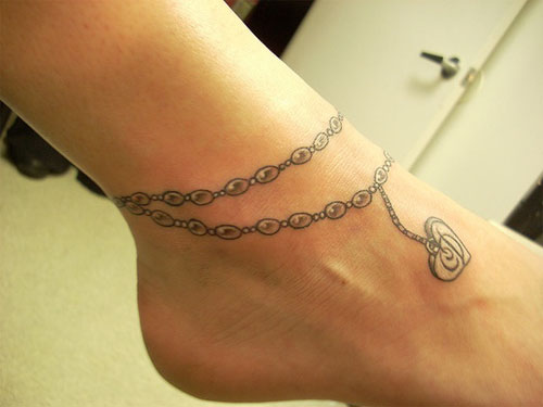 tatouage cheville bracelet