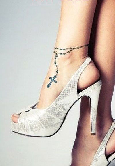 tatouage cheville bracelet femme