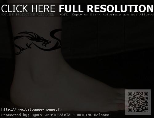 tatouage cheville bracelet tribal