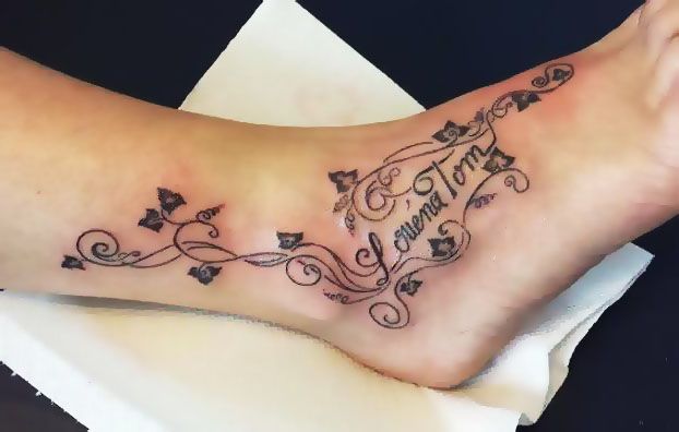 tatouage cheville pied beaute