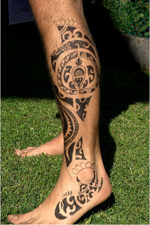 tatouage cheville tribal homme