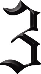 tatouage chiffre gothique