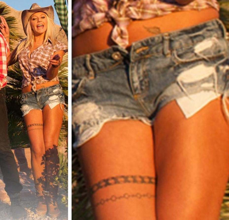 tatouage cuisse femme bracelet