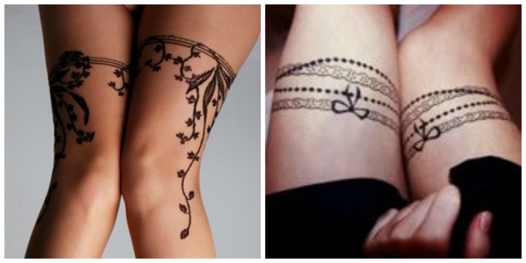 tatouage cuisse femme bracelet
