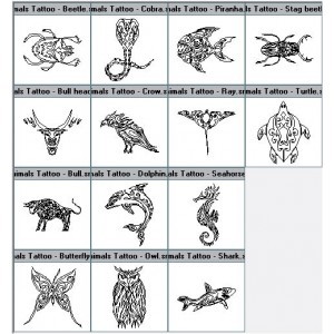 tatouage d'animaux marin