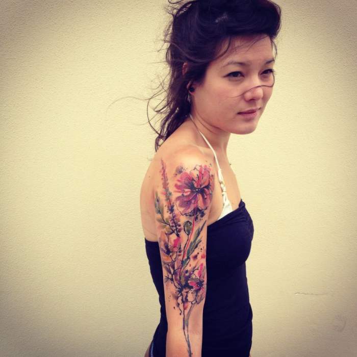 tatouage d'une fleur