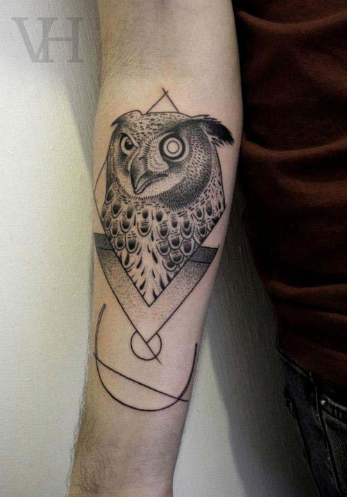 tatouage de hibou