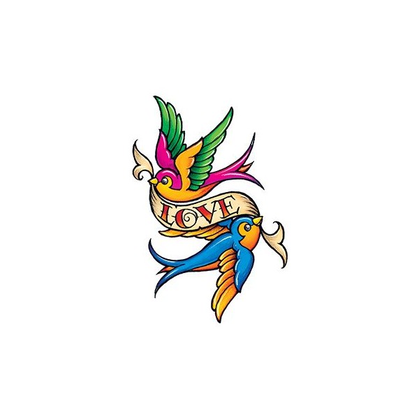 tatouage decalcomanie hirondelle