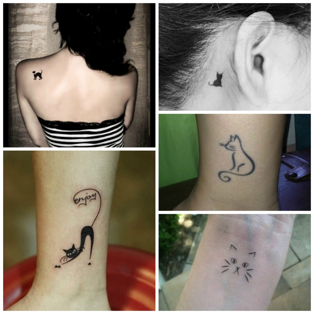 Tatouage discret chat