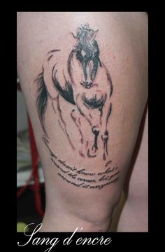 tatouage discret cheval