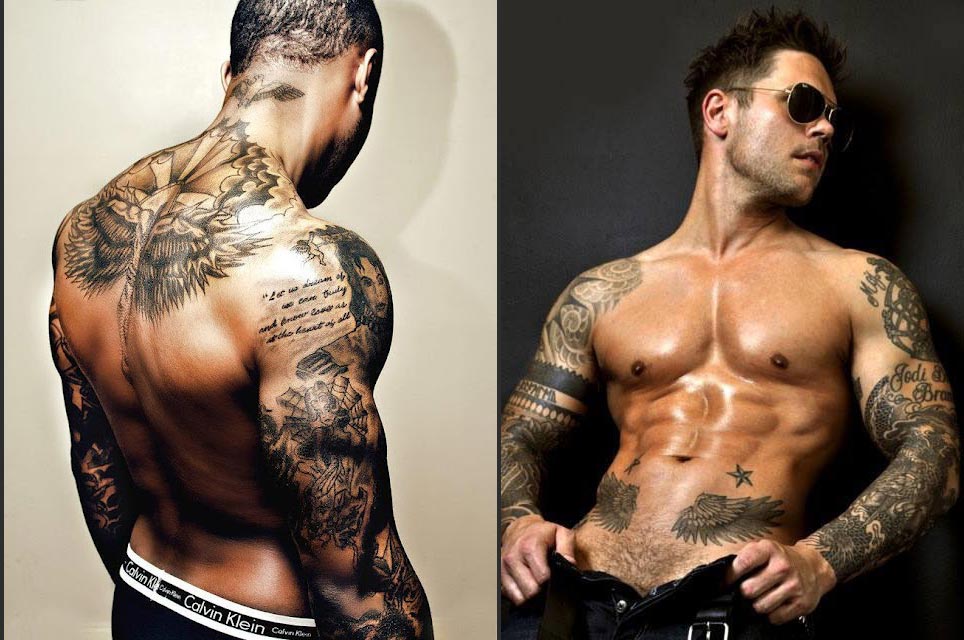 tatouage discret homme dos