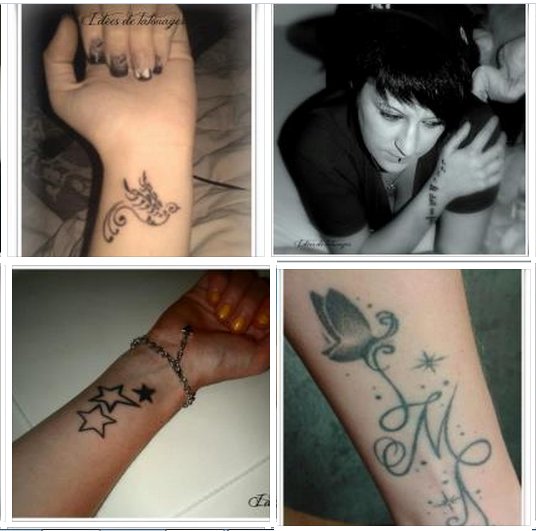 tatouage discret initial