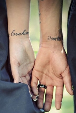 tatouage discret pour couple