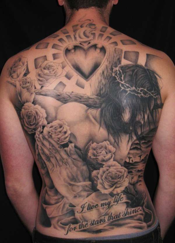 tatouage dos complet homme