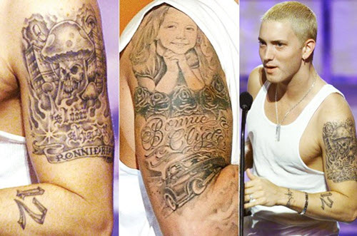 tatouage eminem ventre