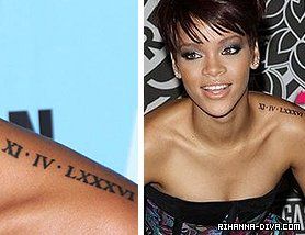tatouage épaule rihanna