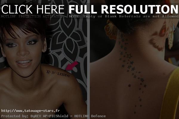 tatouage épaule rihanna