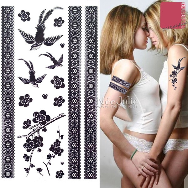 tatouage ephemere hirondelle