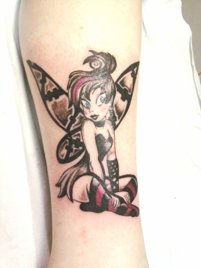 tatouage fée clochette gothique